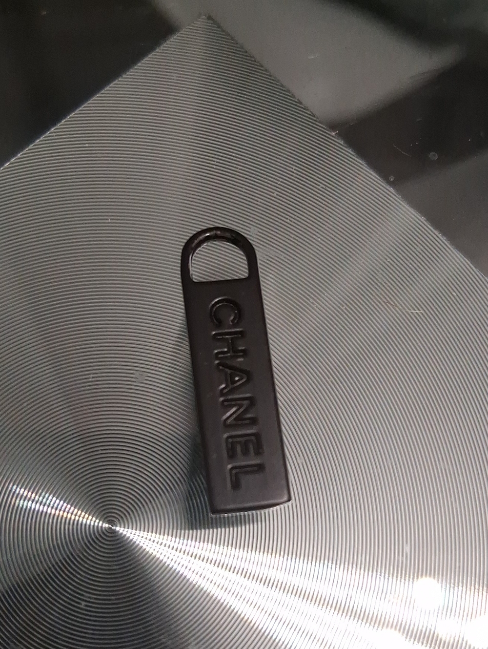 CHANEL Black/Gunmetal AUTHENTIC ZIPPER PULLER